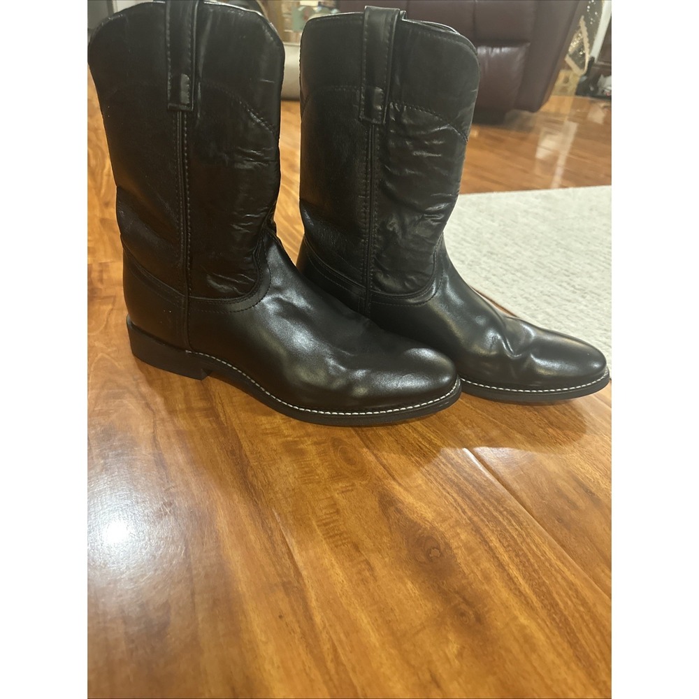 Laredo Black Leather Cowboy Boots Mens Size 11.5 D Style 28-7902 Western Rodeo